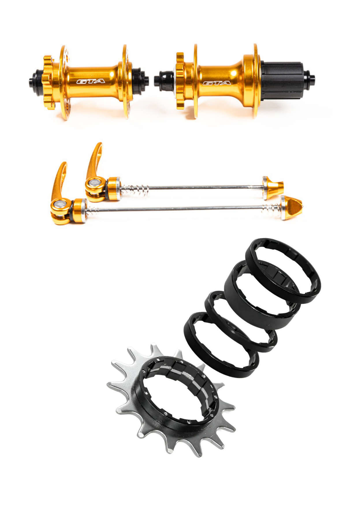 CUBO BARULHENTO 36FUROS DOURADO GTA + KIT SINGLE 16 DENTES GTA