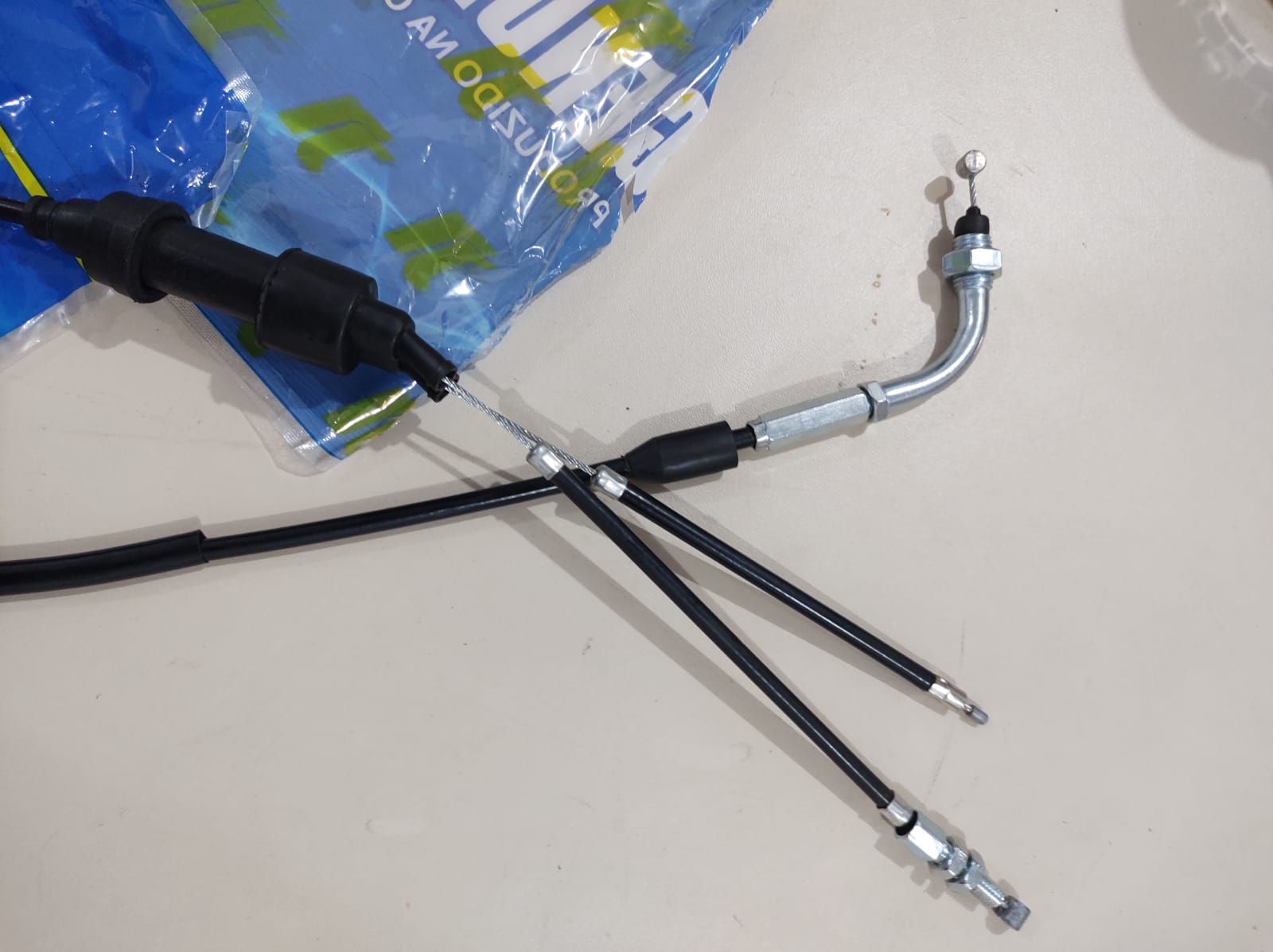 Cabo Acelerador Com Ecco Duplo Honda Cg 125 Titan Ks 2000 2002 - Imagem 4