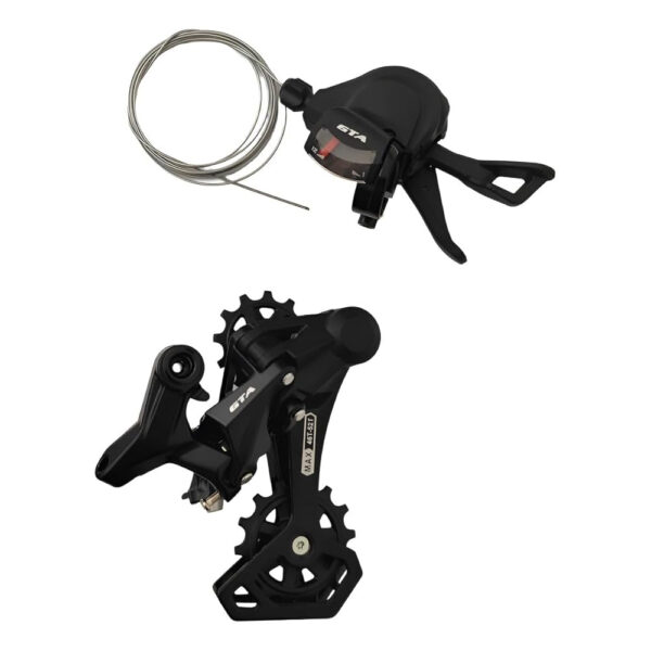 KIT 12 VELOCIDADES - CÂMBIO RAPID FIRE VEL D/T  /CASSETE /CUBO AL DT/TZ 36FUROS/CORRENTE 126Elos- GTA