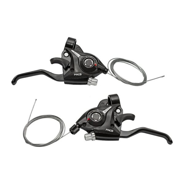 Alavanca Câmbio Rapid Fire 21V Paco  Alumínio Bike MTB 3x7 com Cabos 9306