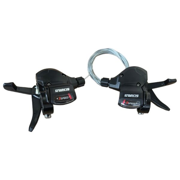 ALAVANCA CÂMBIO RAPID FIRE 27V PRETA COM CABOS SUNRUN 11432