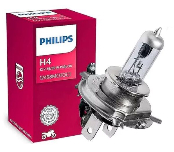 LAMPADA FAROL H4 12V 35X35  12458 ROXA PHILIPS