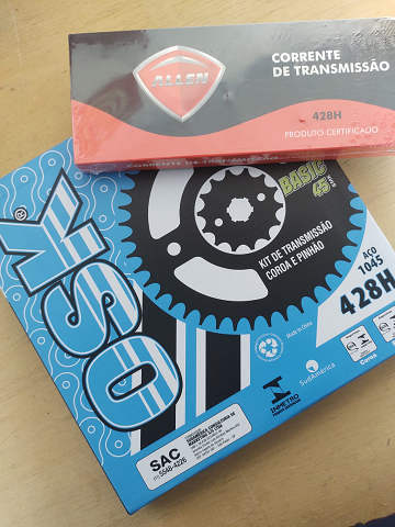 KIT TRANSMISSÃO FAN125 09/13  AÇO 1045 OSK