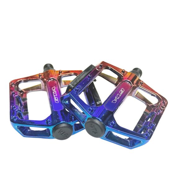 PEDAL PLATAFORMA BIKE 9/16 ROSCA GROSSA GTA ALUMINIO CAMALEÃO COM REFLETOR COD 11907