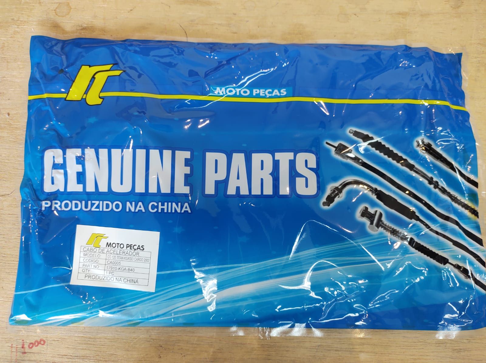 Cabo Acelerador Com Ecco Duplo Honda Cg 125 Titan Ks 2000 2002