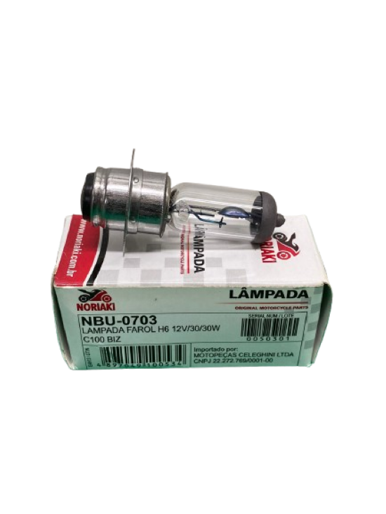 LAMPADA FAROL NORIAKI H6 30X 30 BIZ 100/125/BROS
