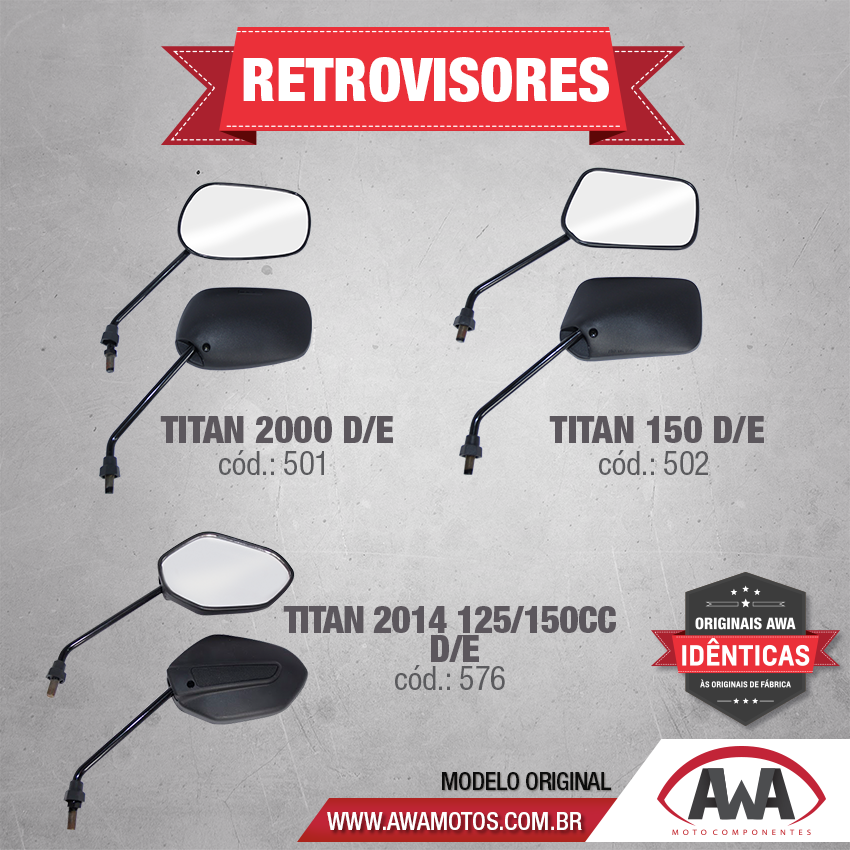 RETROVISOR AWA TIT125/150 04/13 (PAR) - Imagem 2