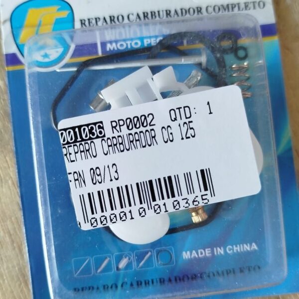 REPARO CARBURADOR COM BOIA CG125 FAN09/13